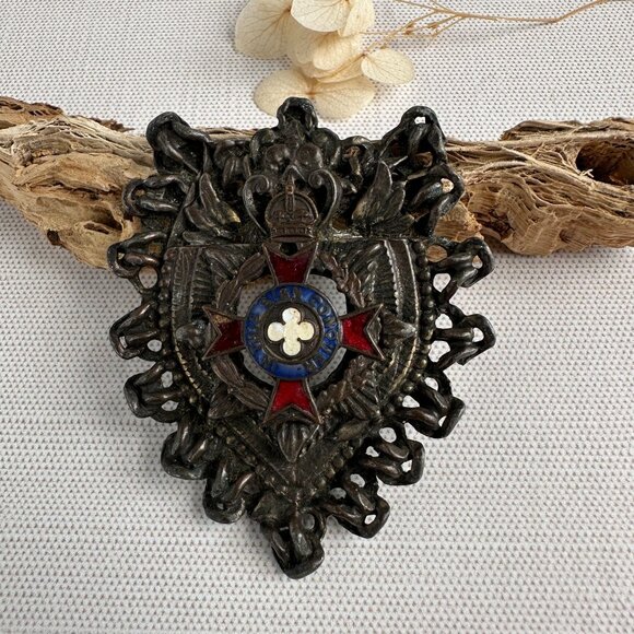 Vintage Masonic Enamel Badge Brooch - Picture 10 of 10